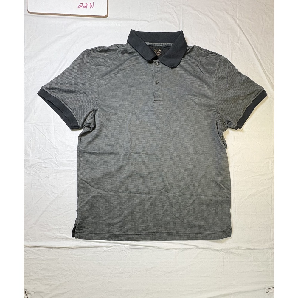 Mens Tasso Elba Golf Performance short sleeve active polo, size XL, black/gray